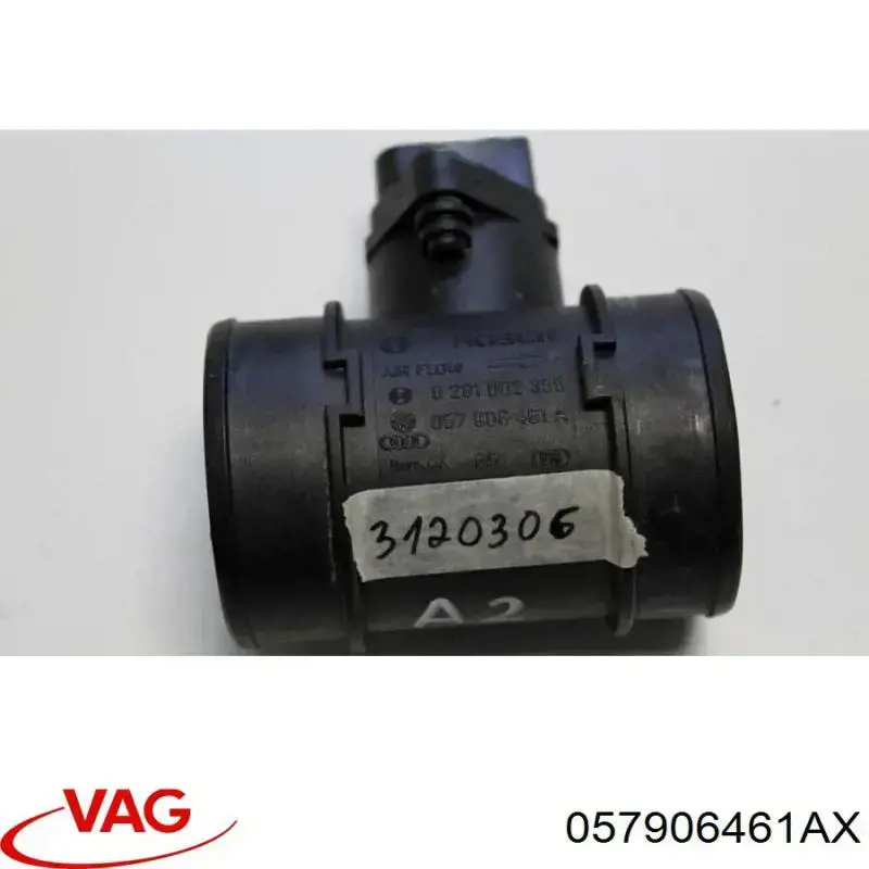 057906461AX VAG Sensor de fluxo (consumo) de ar, medidor de consumo M.A.F. - (Mass Airflow)