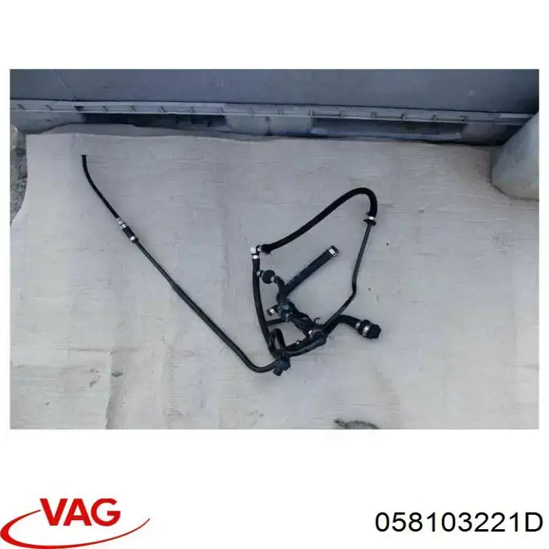 058103221D VAG Cano derivado de ventilação de cárter (de separador de óleo)