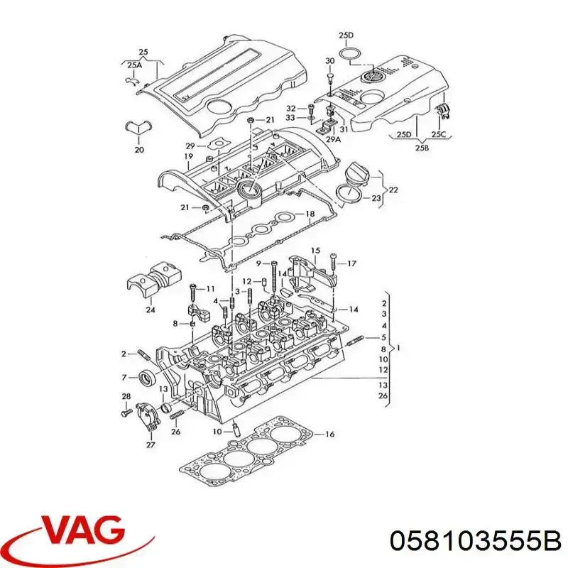 Separador de óleo (separador) do sistema de ventilação de cárter VAG 058103555B preço, a partir de 25,95 USD