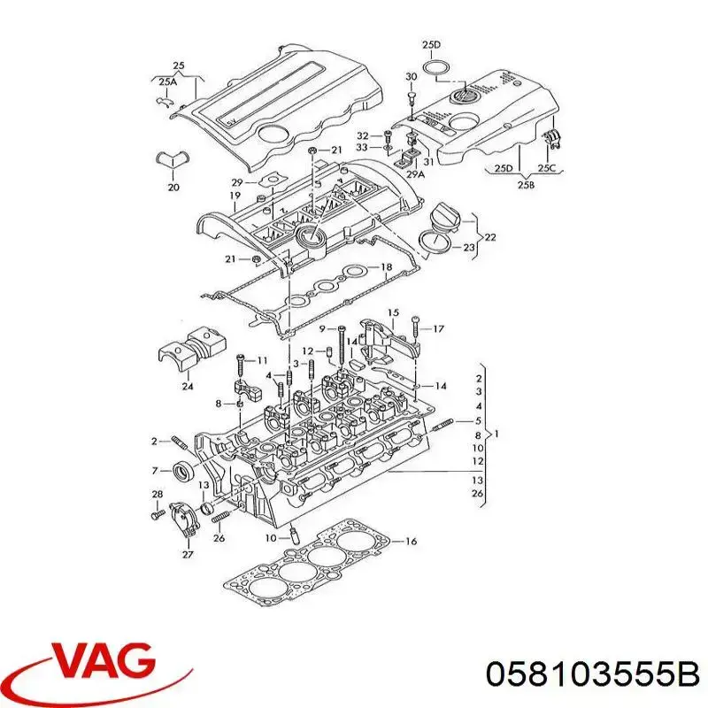 Separador de óleo (separador) do sistema de ventilação de cárter VAG 058103555B preço, a partir de 23,40 USD