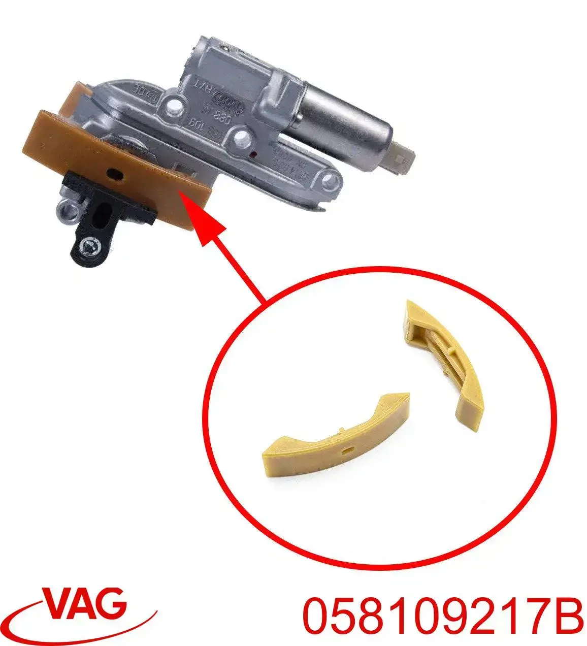 Reguladora de tensão da cadeia do mecanismo de distribuição de gás VAG 058109217B preço, a partir de 86,99 USD