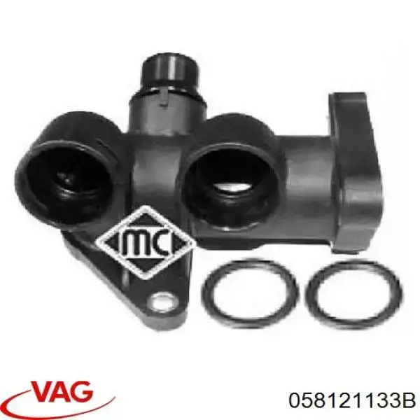 Flange do sistema de esfriamento (união em T) VAG 058121133B preço, a partir de 6,16 USD