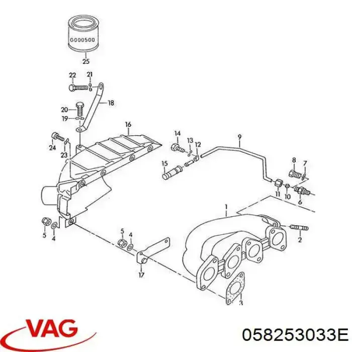 Compre 58253033E VAG Tubo coletor de escape