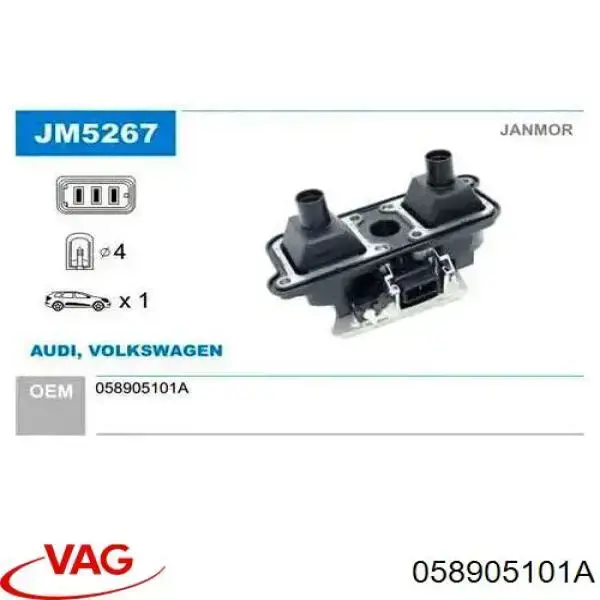 058905101A VAG Bobina de ignição
