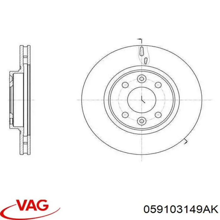 Vedante direito de cabeça de motor (CBC) VAG 059103149AK preço, a partir de 62,78 USD