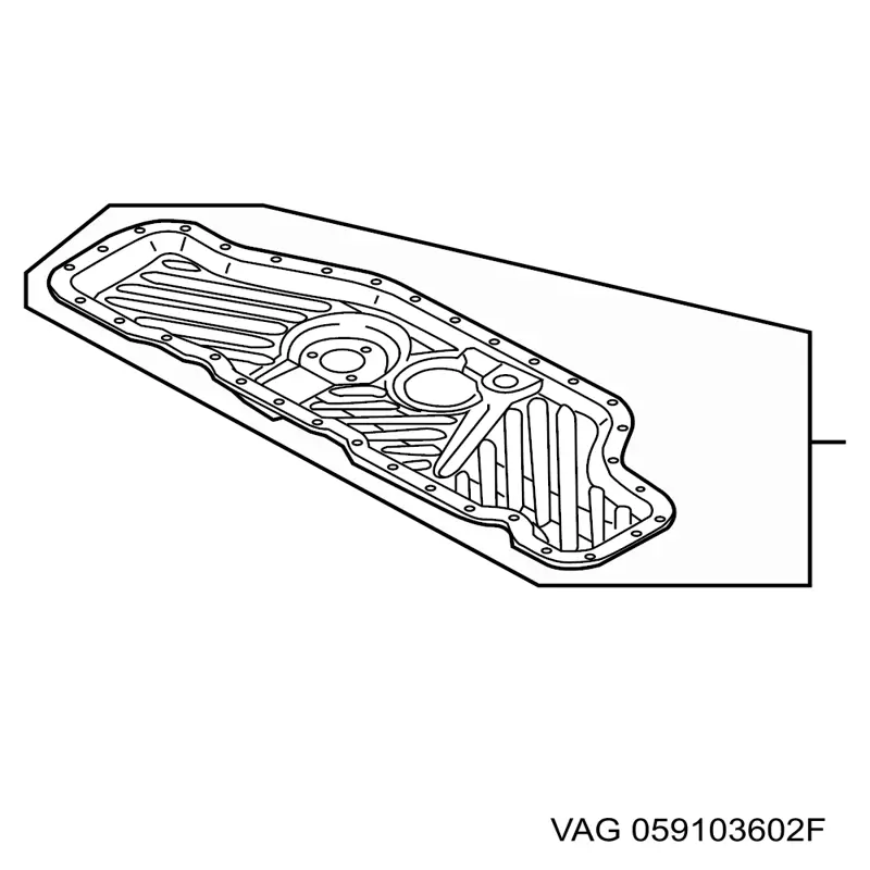 Panela de óleo de cárter do motor, parte inferior VAG 059103602F preço, a partir de 100,63 USD