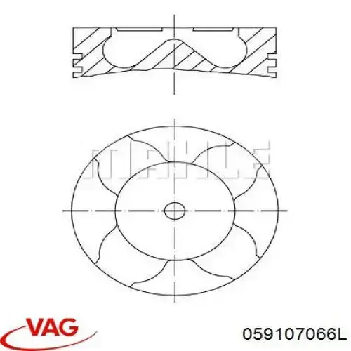 059107066L VAG Pistão do kit para 1 cilindro, STD