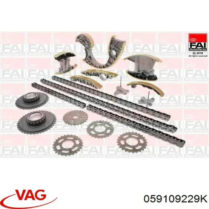 Cadeia direita do mecanismo de distribuição de gás VAG 059109229K preço, a partir de 85,84 USD