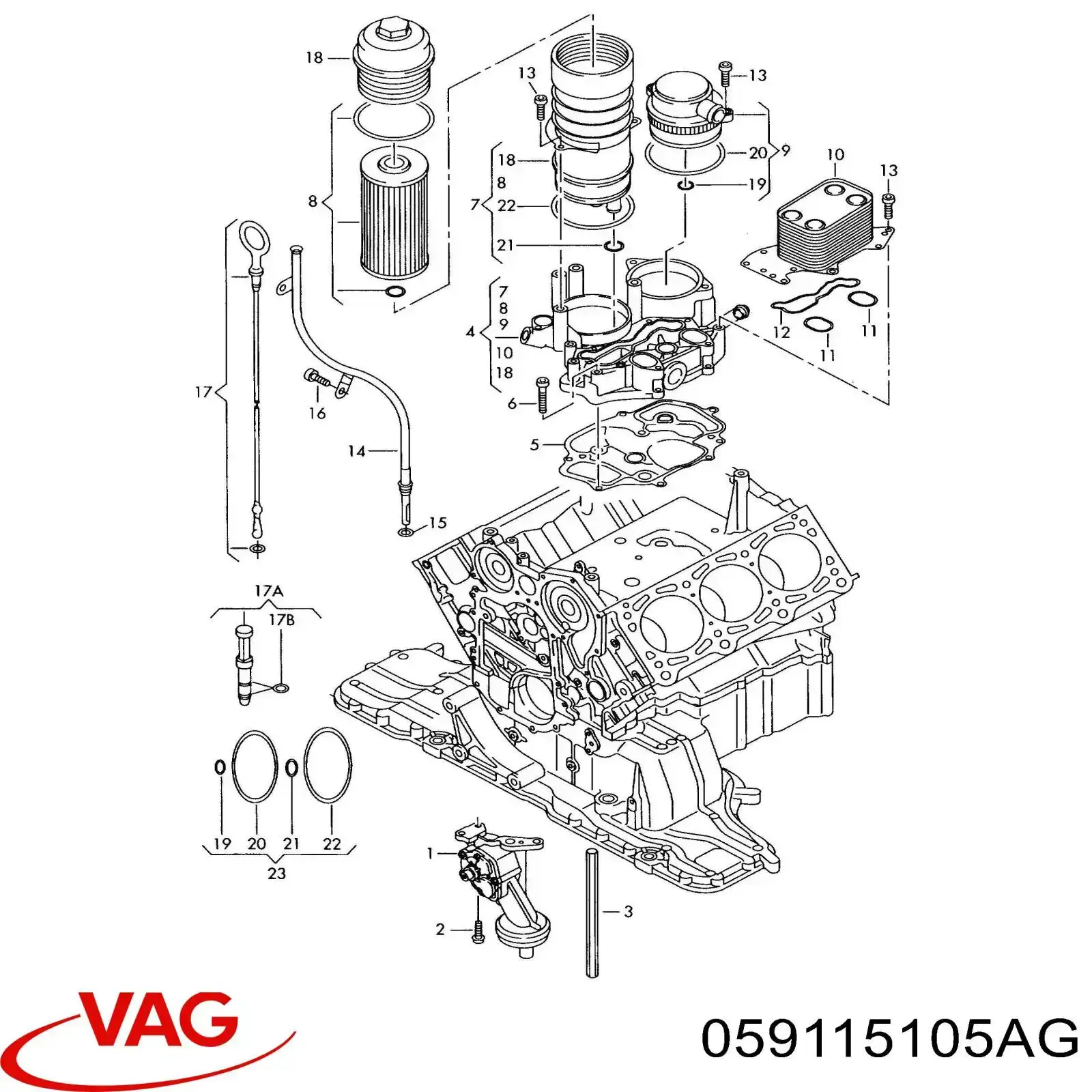 059115105AG VAG Bomba de óleo