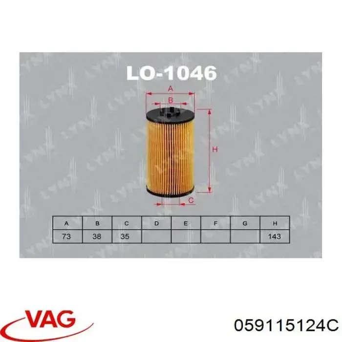 059115124C VAG Reguladora de tensão da cadeia de bomba de óleo