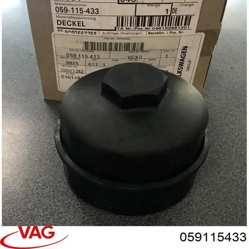 059115433 VAG Tampa do filtro de óleo