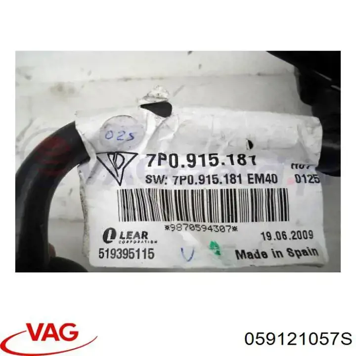 Compre 059121057S VAG Mangueira (cano derivado) do sistema de esfriamento