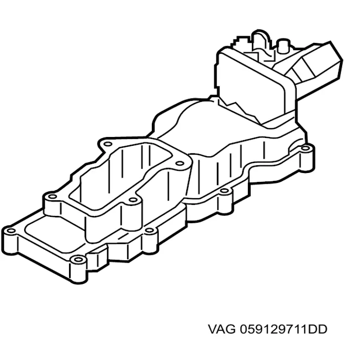 059129711CA VAG Tubo coletor esquerdo de admissão