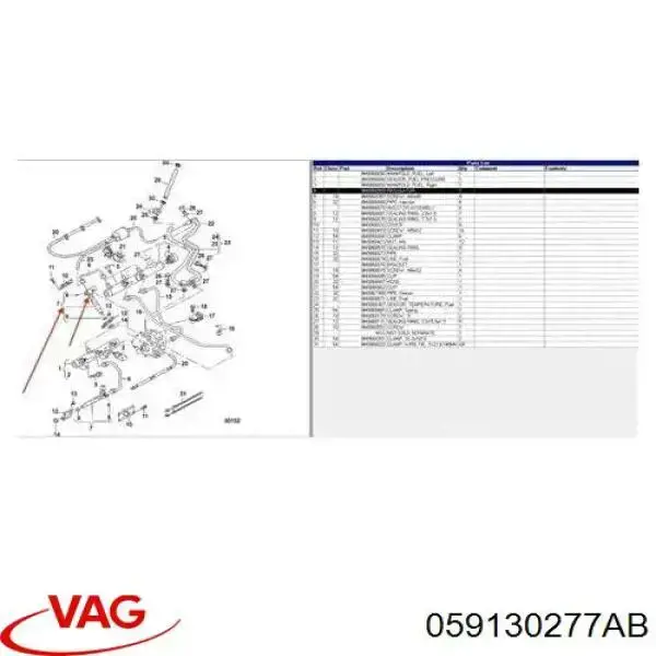 Compre 059130277AB VAG Injetor de injeção de combustível