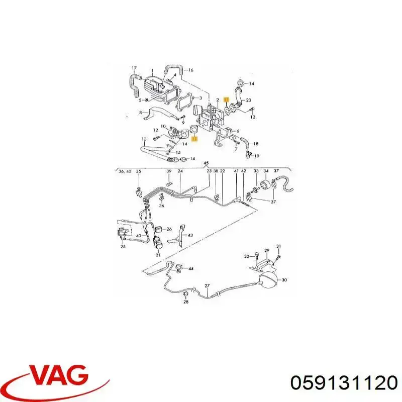Compre 59131120 VAG Vedante de válvula EGR de recirculação
