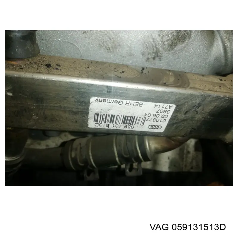 059131513D VAG Radiador do sistema EGR de recirculação dos gases de escape