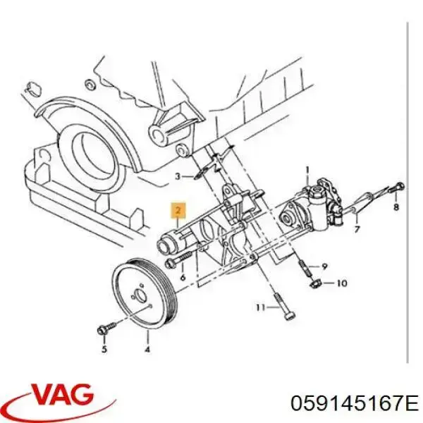 Consola de bomba da Direção hidrâulica assistida VAG 059145167E preço, a partir de  USD