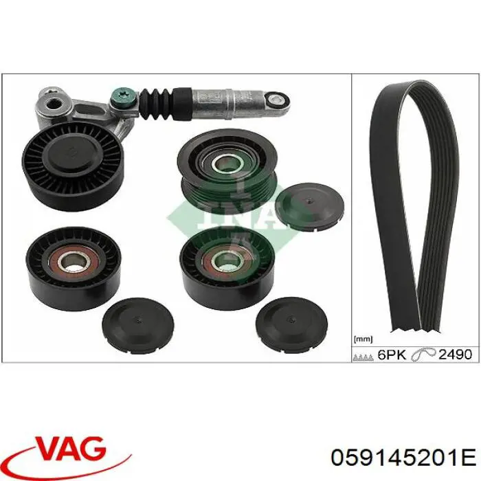 Compre 059145201E VAG Reguladora de tensão da correia de transmissão