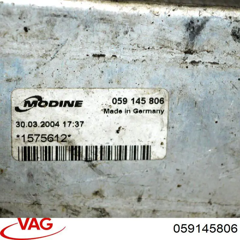 059145806 VAG Radiador de intercooler
