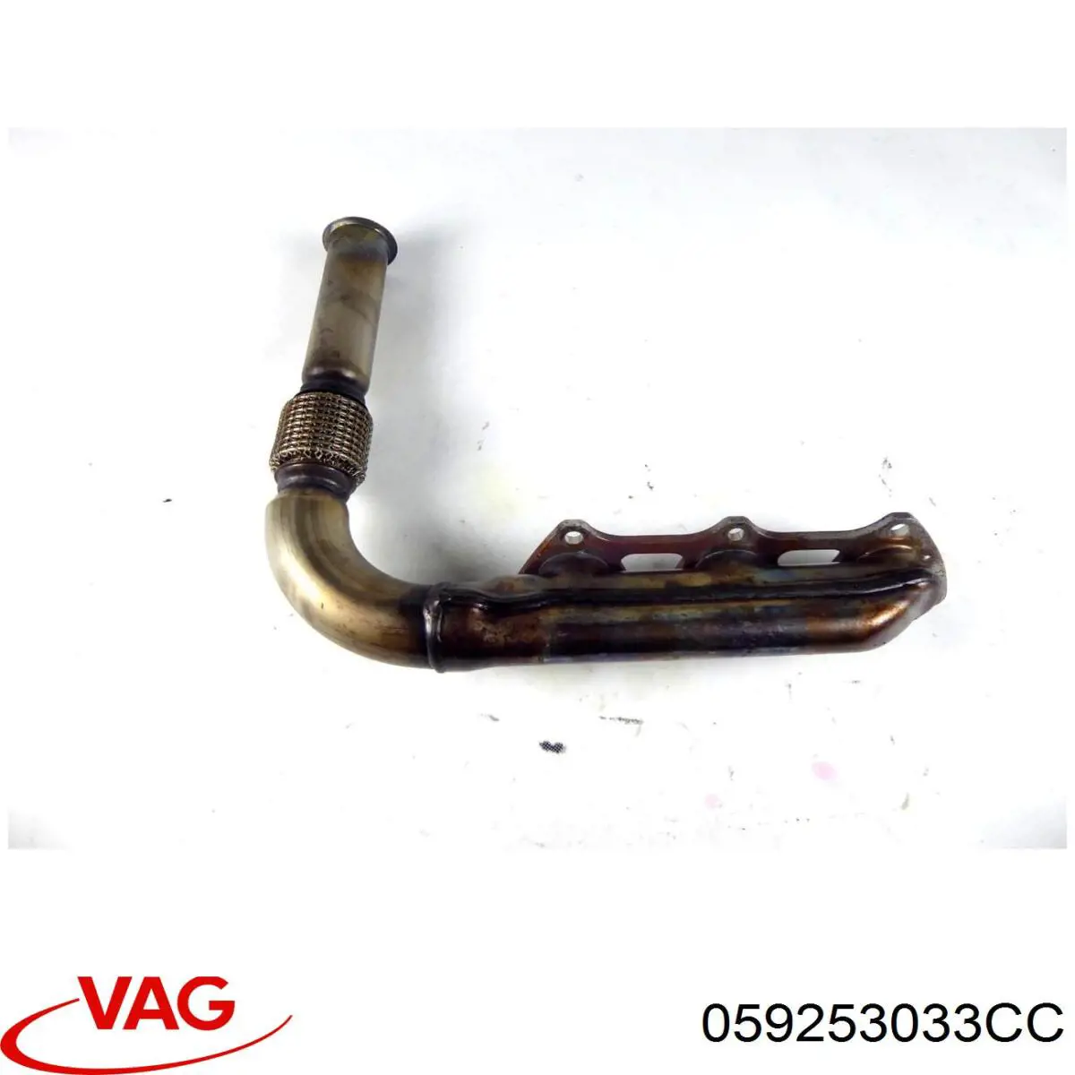059253033CC VAG Tubo coletor de escape esquerdo