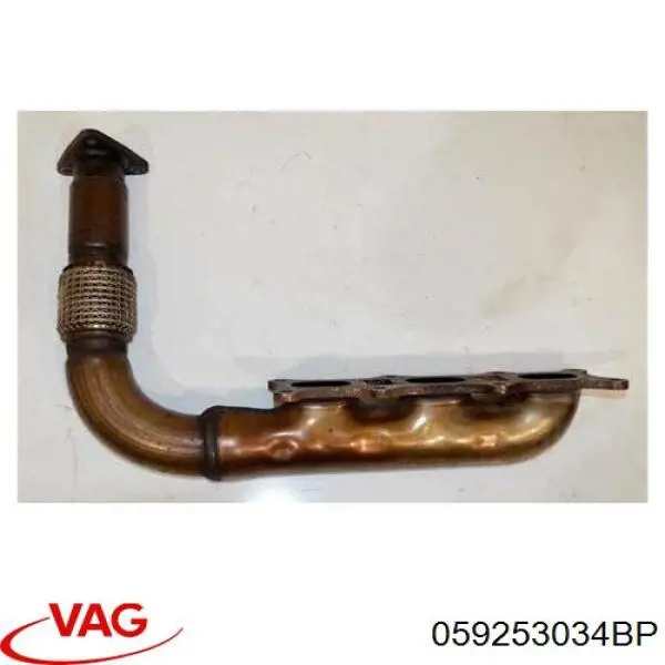 059253034BP VAG Tubo coletor de escape direito