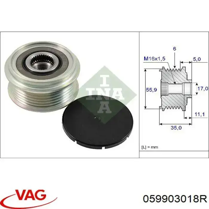 Gerador VAG 059903018R preço, a partir de 364,35 USD
