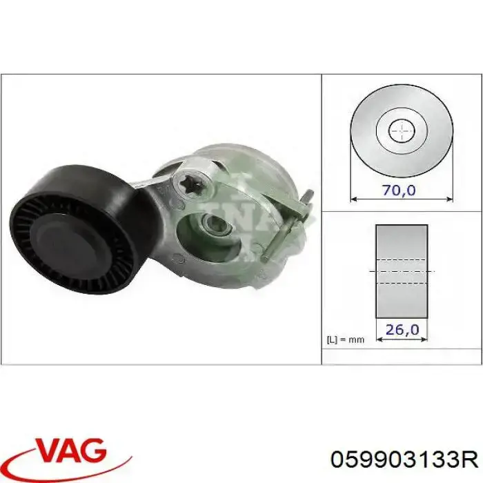 Reguladora de tensão da correia de transmissão VAG 059903133R preço, a partir de 68,14 USD
