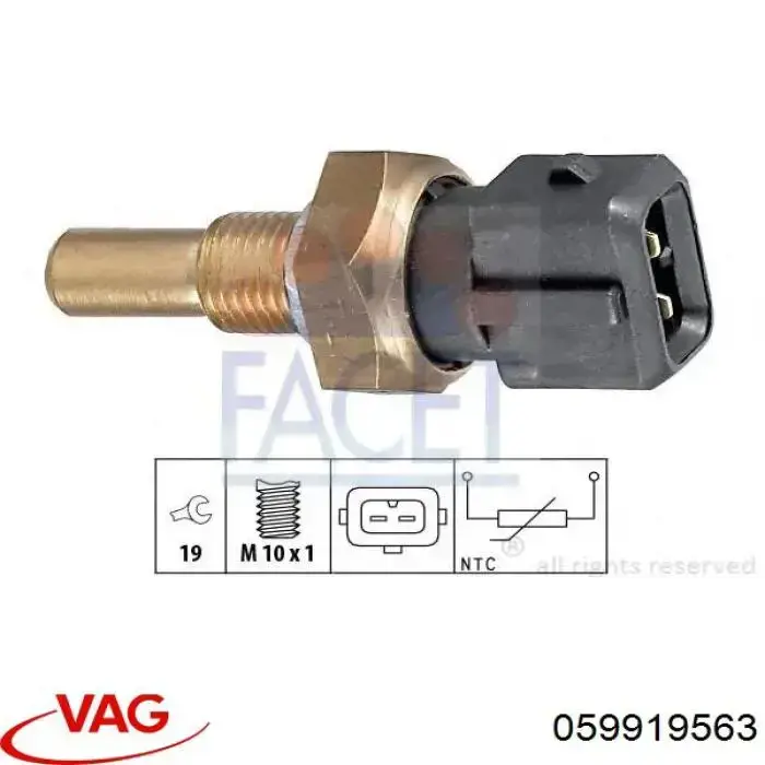 059919563 VAG Sensor de temperatura de óleo de motor