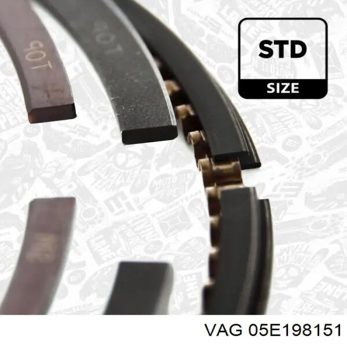 Anéis do pistão para 1 cilindro, STD. VAG 05E198151 preço, a partir de 20,89 USD