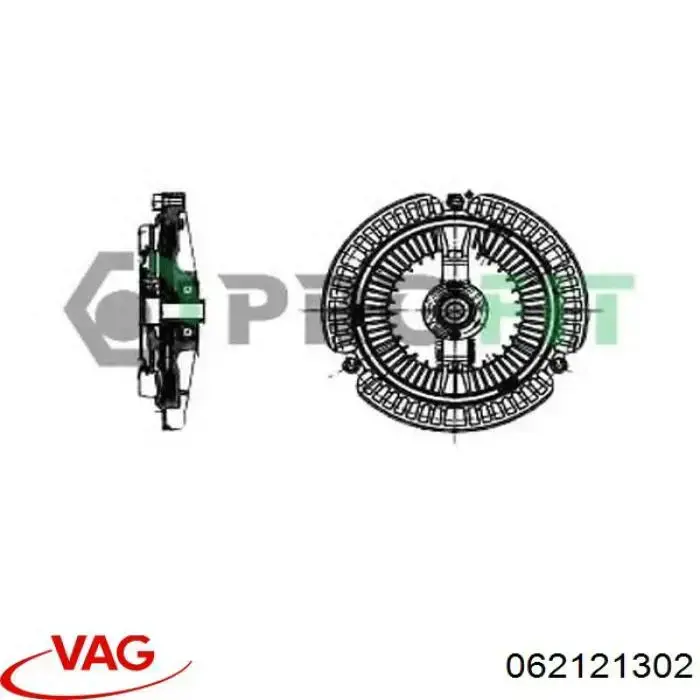 Acoplamento viscoso de ventilador de esfriamento VAG 062121302 preço, a partir de 89,45 USD