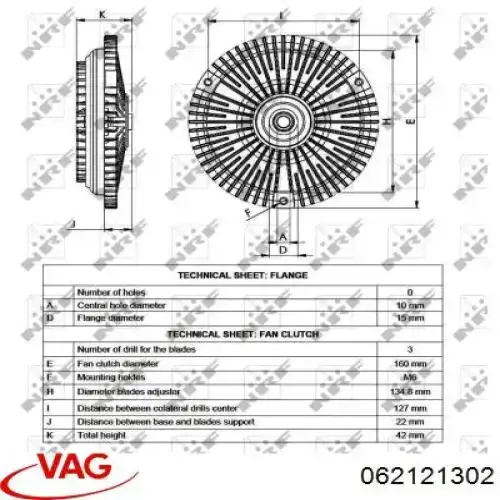 Compre 062121302 VAG Acoplamento viscoso de ventilador de esfriamento