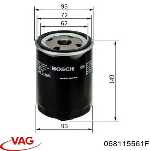 Compre 068115561F VAG Filtro de óleo
