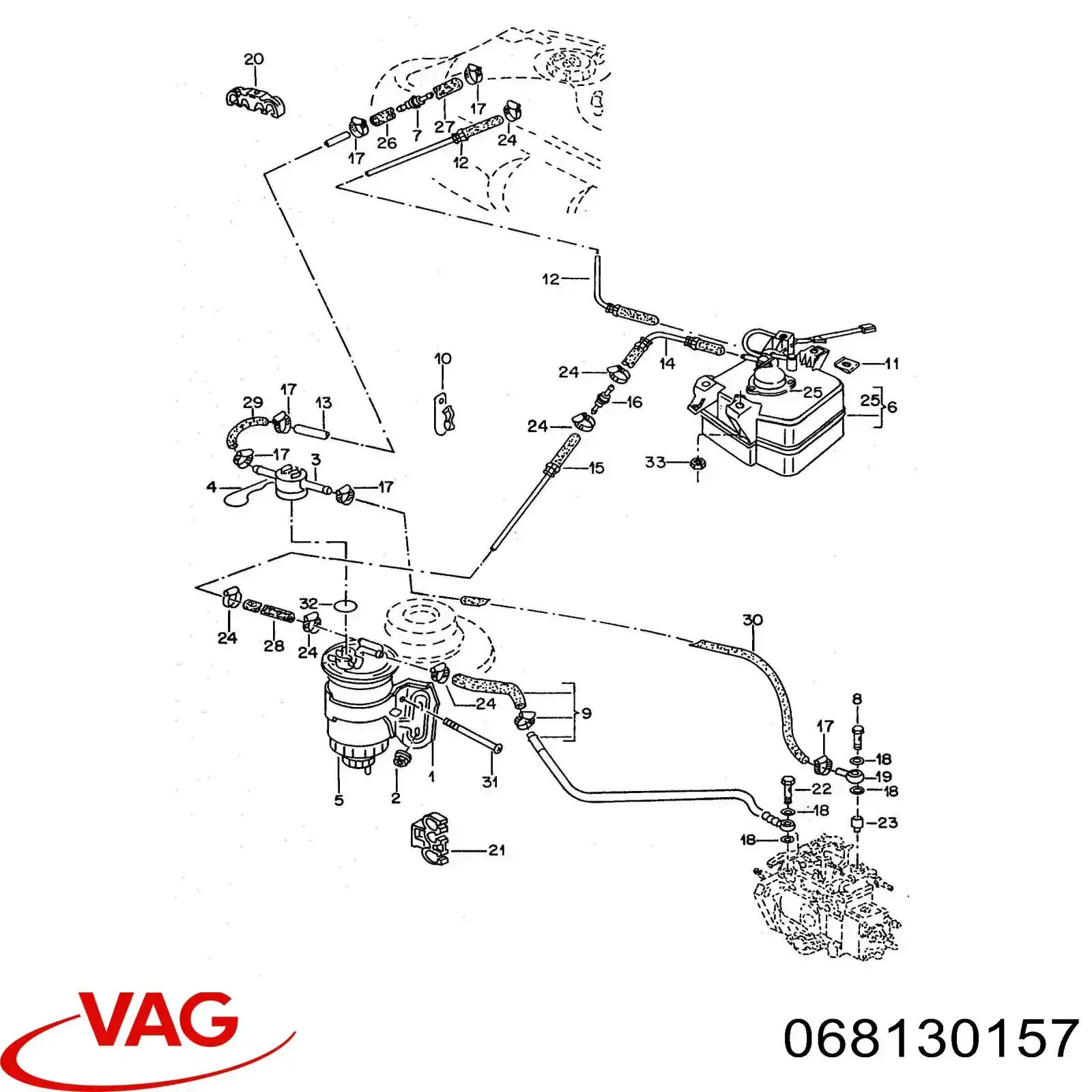 Válvula de derivação de combustível (parafuso banjo) VAG 068130157 preço, a partir de 54,97 USD