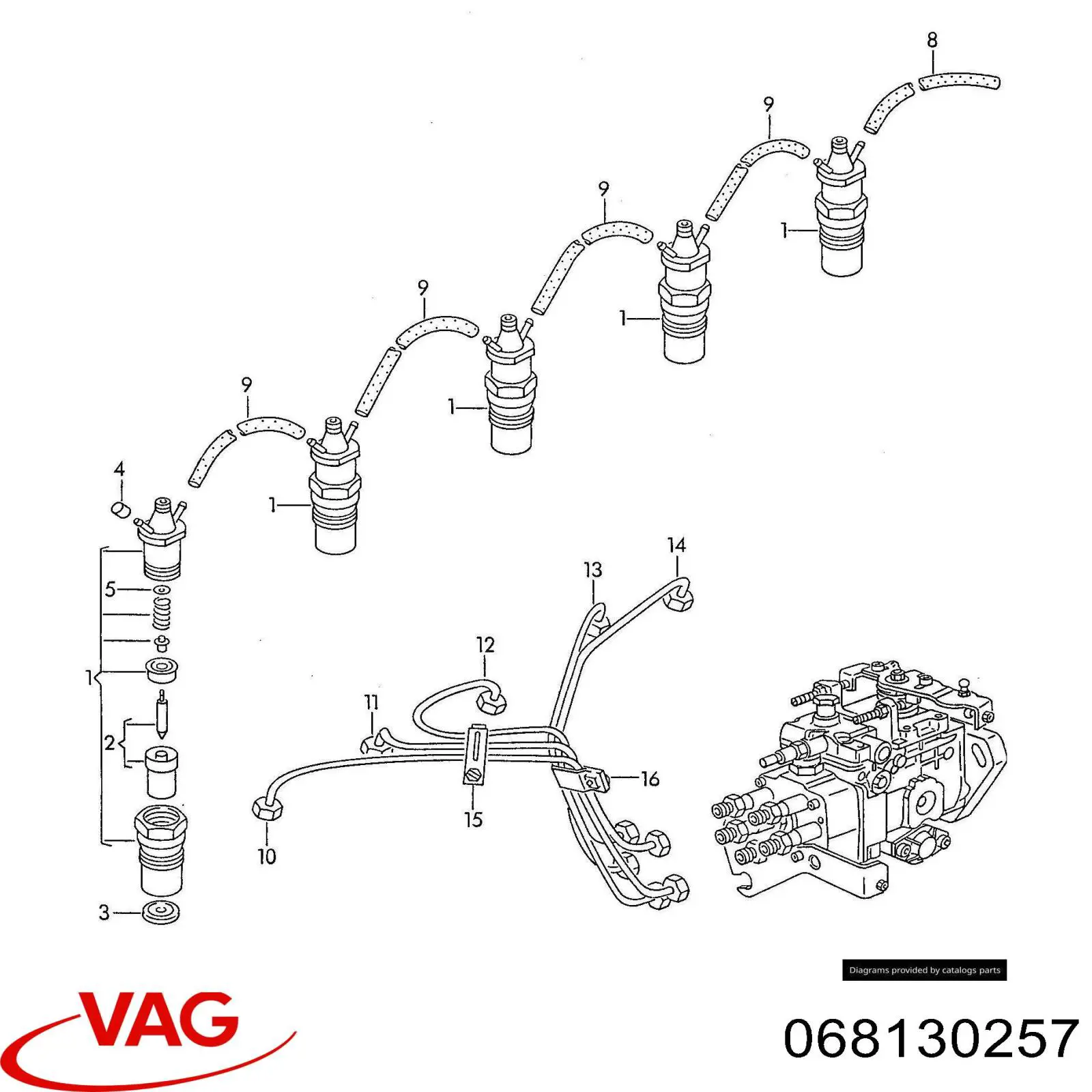  VAG 068130257 preço, a partir de 12,05 USD