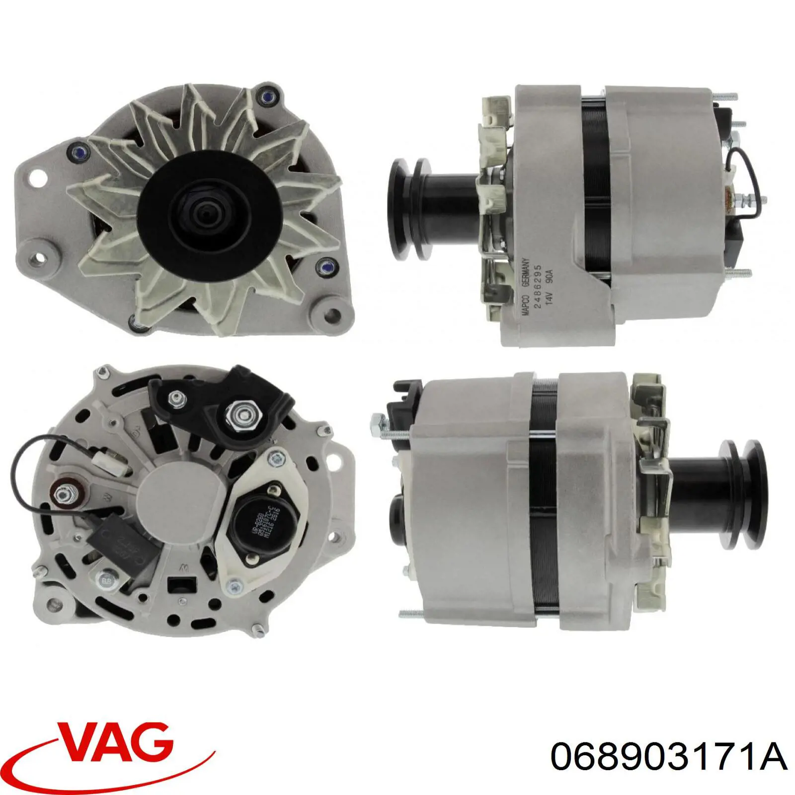 Roda de aletas do gerador VAG 068903171A preço, a partir de 21,33 USD