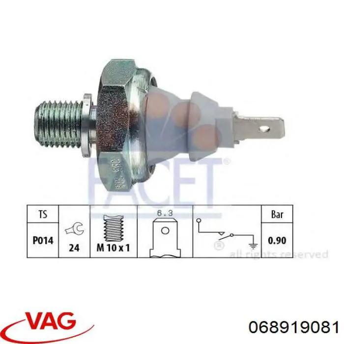 Compre 068919081 VAG Sensor de pressão de óleo