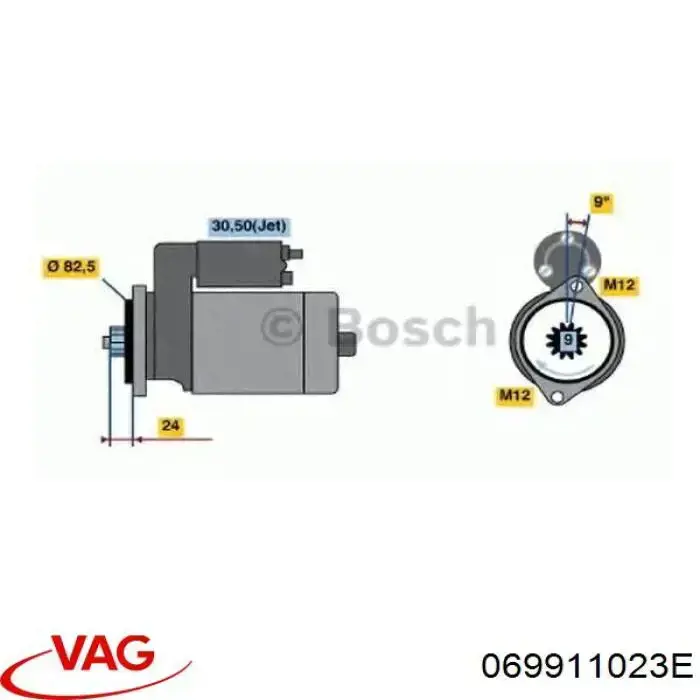 Motor de arranco VAG 069911023E preço, a partir de 135,32 USD