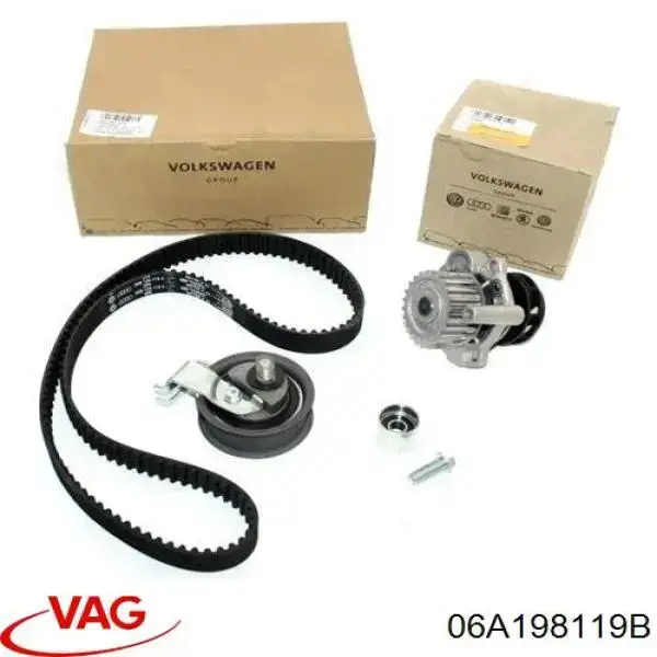 Compre 06A198119B VAG Correia do mecanismo de distribuição de gás, kit