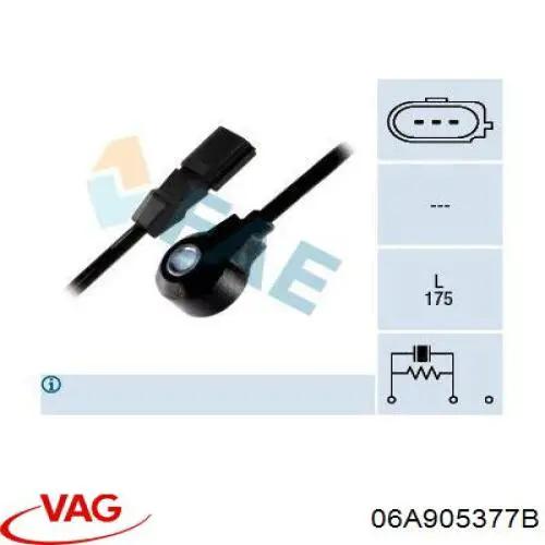 Sensor de detonação VAG 06A905377B preço, a partir de 32,28 USD