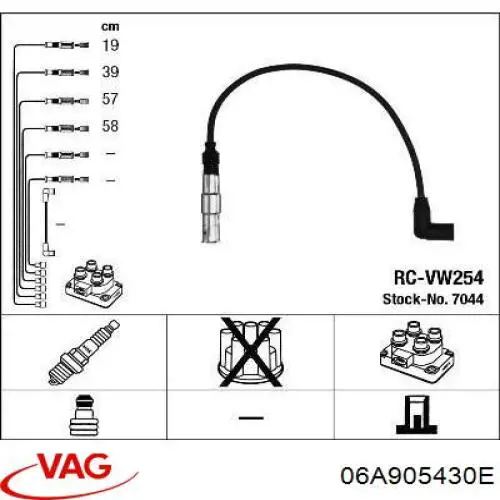 Compre 06A905430E VAG Fios de alta voltagem, kit