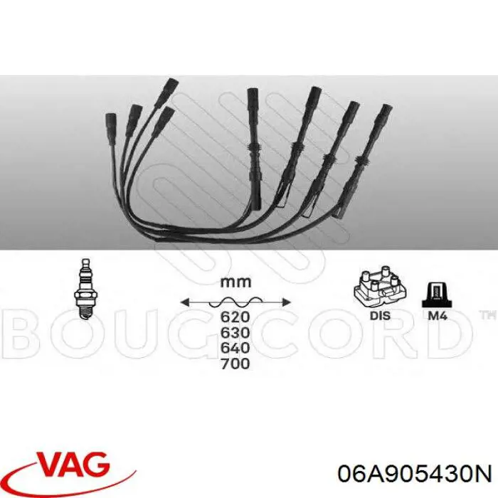 Compre 06A905430N VAG Fios de alta voltagem, kit