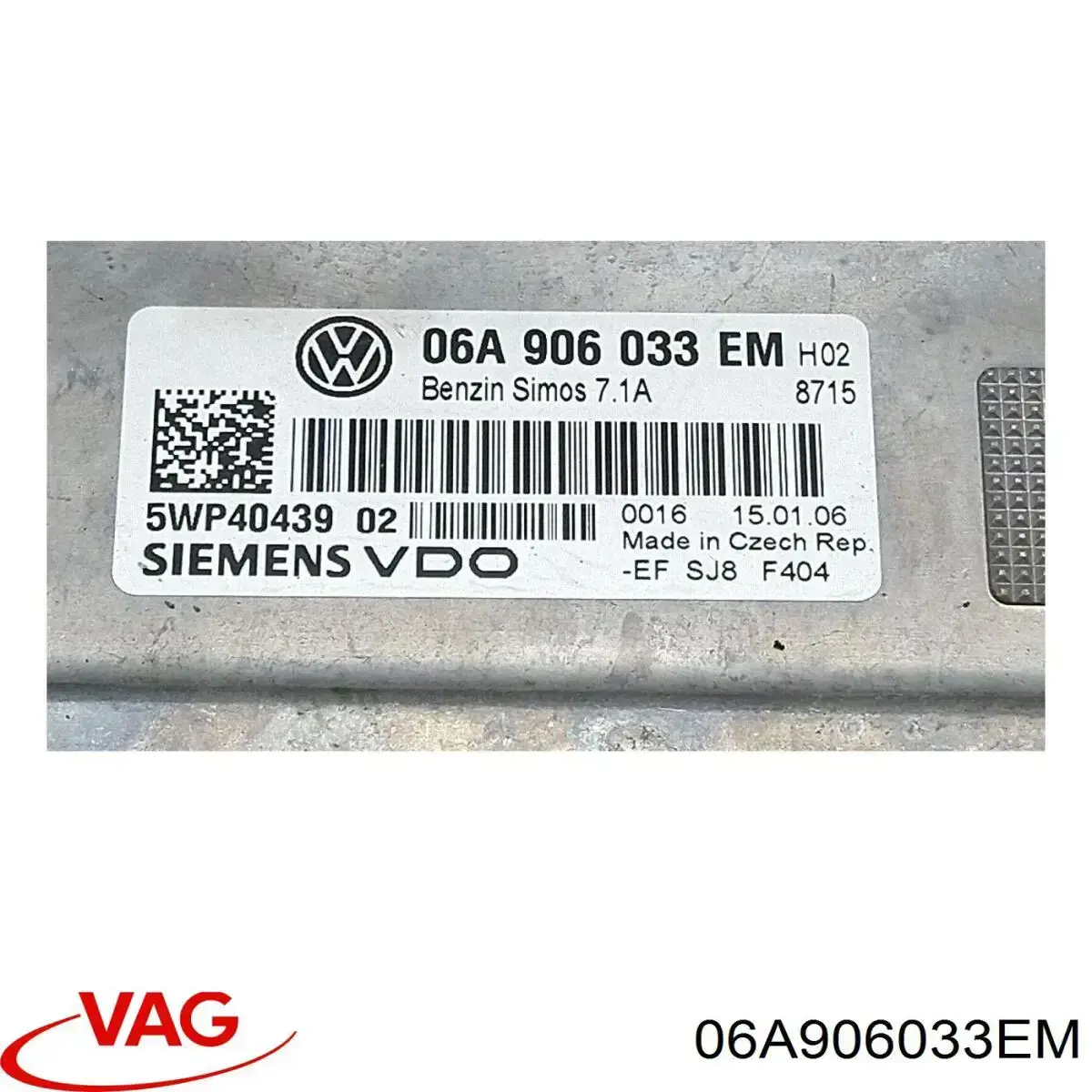 06A906033EM VAG Módulo de direção (Centralina eletrônica) de motor