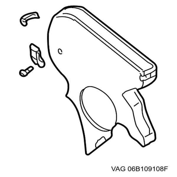 Proteção superior da correia do mecanismo de distribuição de gás VAG 06B109108F preço, a partir de 53,99 USD