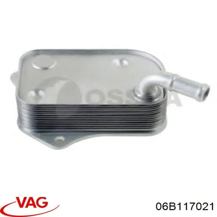 06B117021 VAG Radiador de óleo (frigorífico), debaixo de filtro