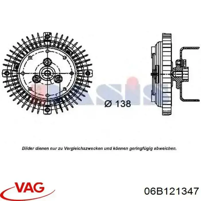 Compre 06B121347 VAG Acoplamento viscoso de ventilador de esfriamento