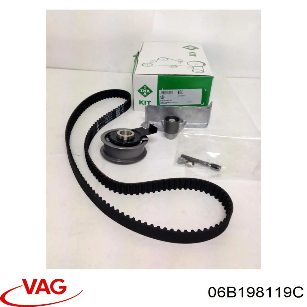 Compre 06B198119C VAG Correia do mecanismo de distribuição de gás, kit