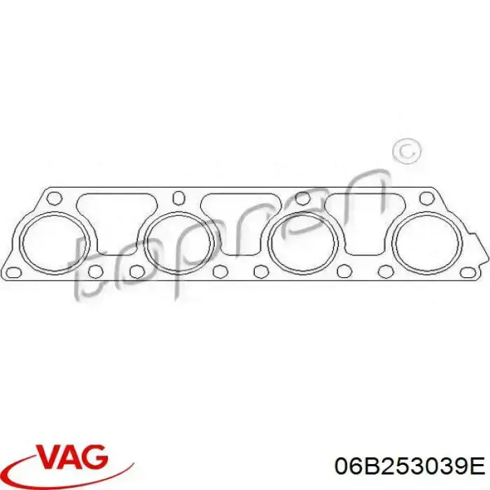 06B253039E VAG Vedante de tubo coletor de escape