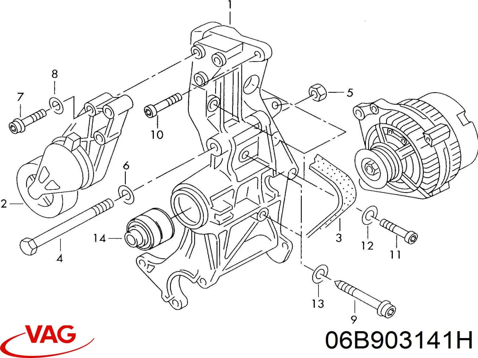 Consola do gerador VAG 06B903141H preço, a partir de 346,30 USD