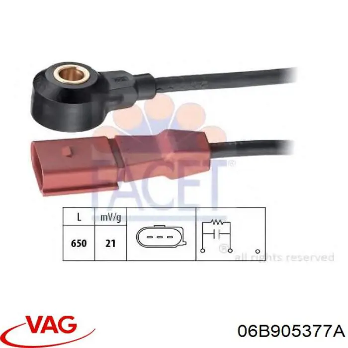 Sensor de detonação VAG 06B905377A preço, a partir de 44,98 USD