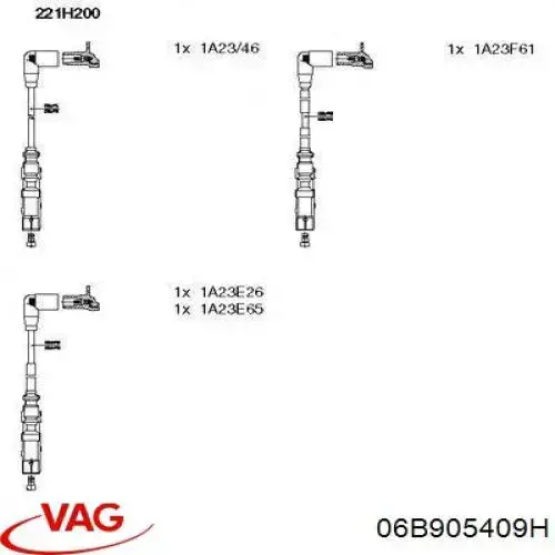 Fios de alta voltagem, kit VAG 06B905409H preço, a partir de 79,17 USD